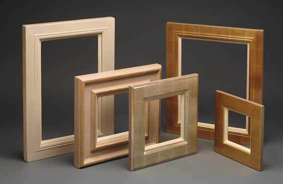 A group of wooden frames